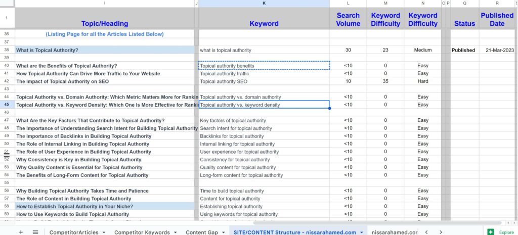 Example of long-term Content Strategy