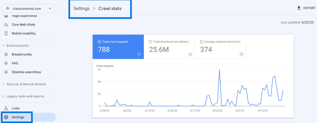 Google Search Console Search Crawl Issues Report