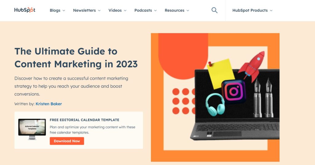 Pillar Page Example HubSpot Content Marketing